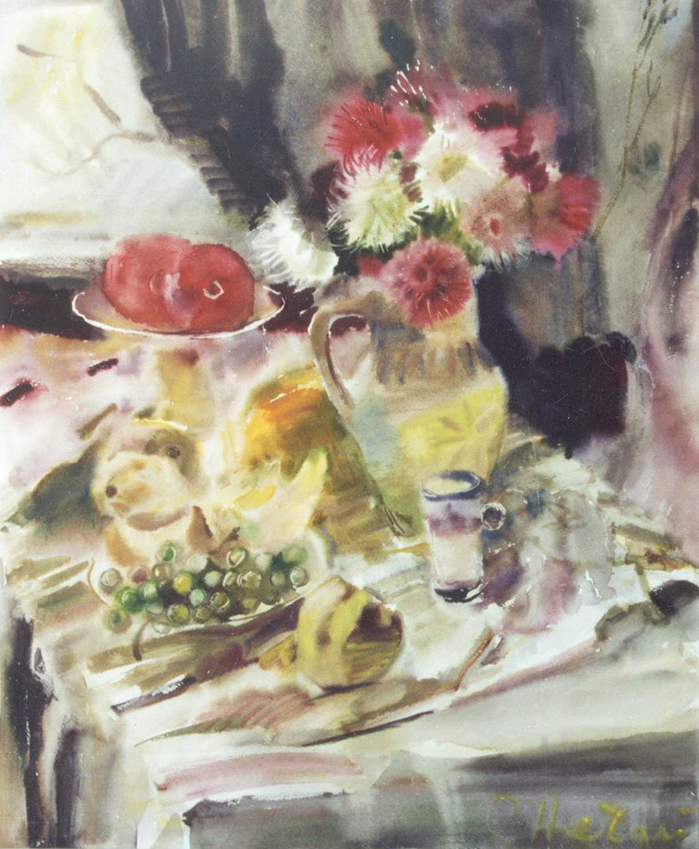 С. Нечай-Сорока. «Осінній натюрморт». 1988. Папір, акварель